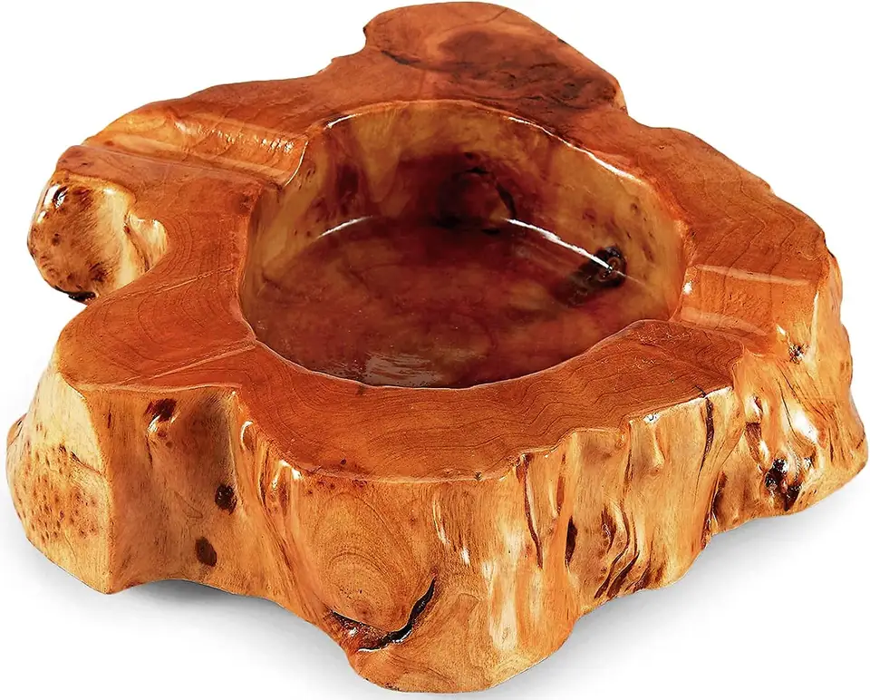 Professional Wooden Cigar Holder Smoking Accessory Outdoor Cigar Ashtray Bowl Unique Eco Friendly Natural Wood Cigar Ashtray