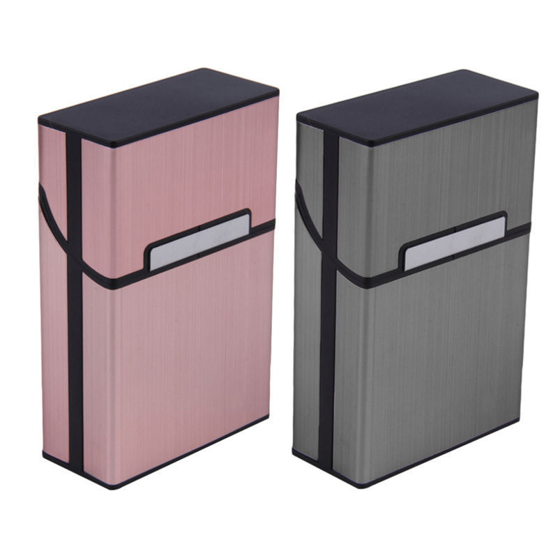 Creative Aluminum Smoking Cigarette Case Metal Cigarette Box Case