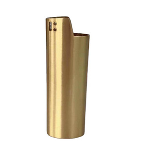 Small Brush gold Cigarette Custom Lighter Case, Lighter Holder, Lighter Sleeve