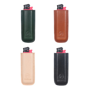 Wholesale Handmade Creative Soft Leather Lighter Case High Quality Multicolor Lighter Protective Holder Cover