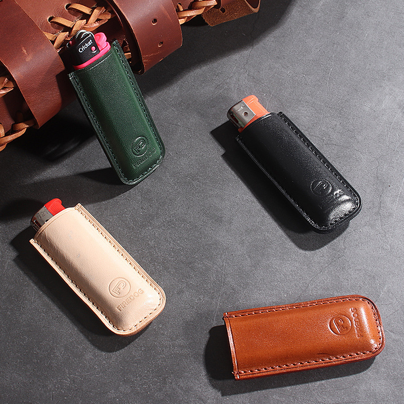 Wholesale Handmade Creative Soft Leather Lighter Case High Quality Multicolor Lighter Protective Holder Cover