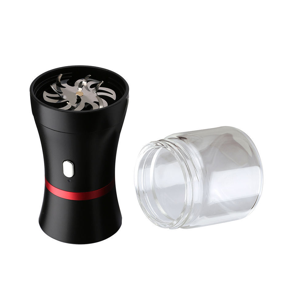 Premium auto grinder electric herb grinder 1100mAh battery tobacco crusher with child lock protection smoke accessory