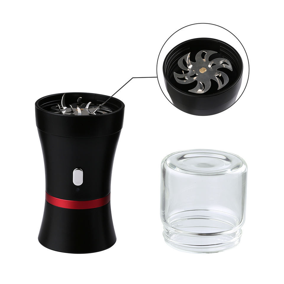 Premium auto grinder electric herb grinder 1100mAh battery tobacco crusher with child lock protection smoke accessory