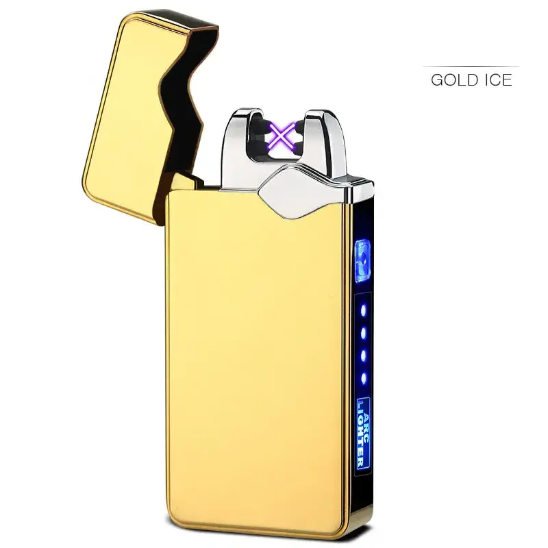 Factory Wholesale hot sale cheap cigarette cigar USB dual arc electronic charging lighter