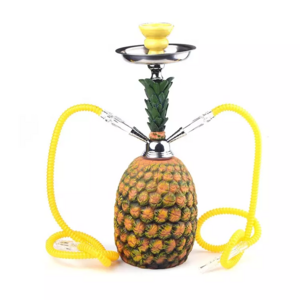 Wholesale hookah shisha pineapple shape hookah portable with double hose hookah