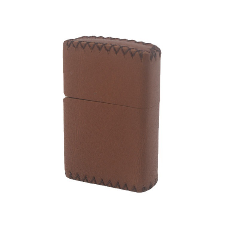 Wholesale Suit for ZP Classic Copper Kerosene lighter Leather Cover Lighter Protective Case Black Brown Lighter Cover