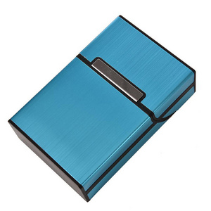 Creative Aluminum Smoking Cigarette Case Metal Cigarette Box Case