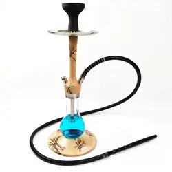 Cross Border Arabian  Complete Set Wood Self-lighting Hookah Bar Luminous  Accessories Hookah