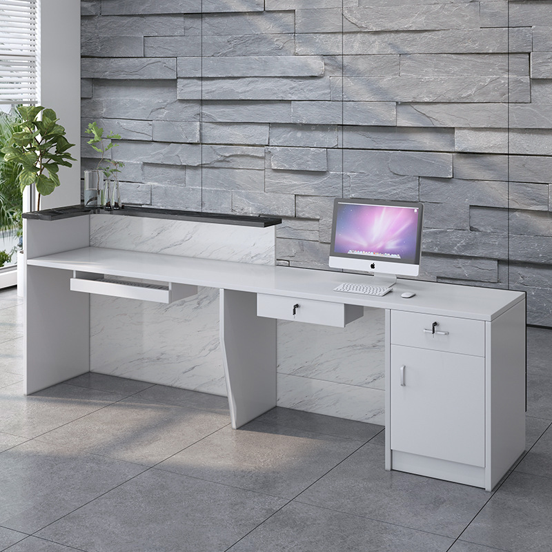 Custom Modern Clothes Store Wooden Checkout Counter Convenience Cashier Desk White Boutique Retail Checkout Counter