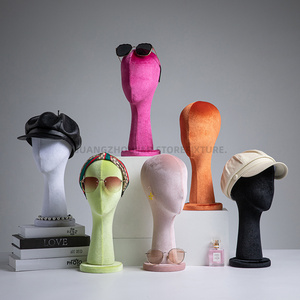 Mannequins Head Props Display Shop Window Display Rack Dummy Head Wig Rack Men's and Women's Velvet Head Model