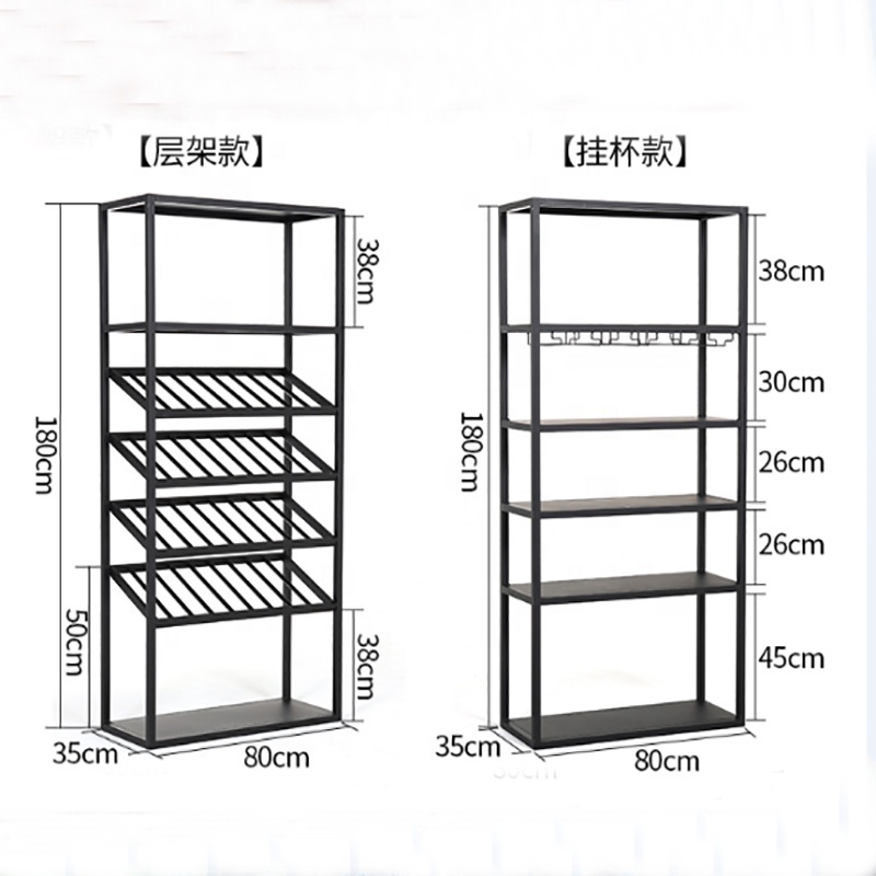 Wine Bottle Household Wine Rack Bar Floor Cabinet Storage Metal Shelf Black White Rack Stand For Wine Display