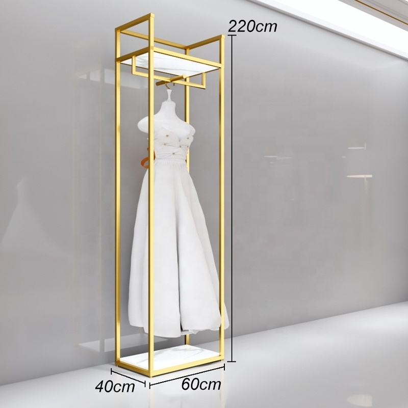 Customized Fashion Wedding Dress Shop Display Furniture Wedding Dress Display Rack For clothes Shop