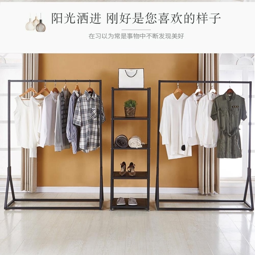 Men Clothing Shop Furniture Design Store Clothes Rack Metal Hanging Clothing Display Stands