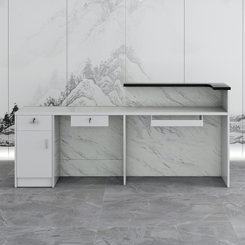 Custom Modern Clothes Store Wooden Checkout Counter Convenience Cashier Desk White Boutique Retail Checkout Counter