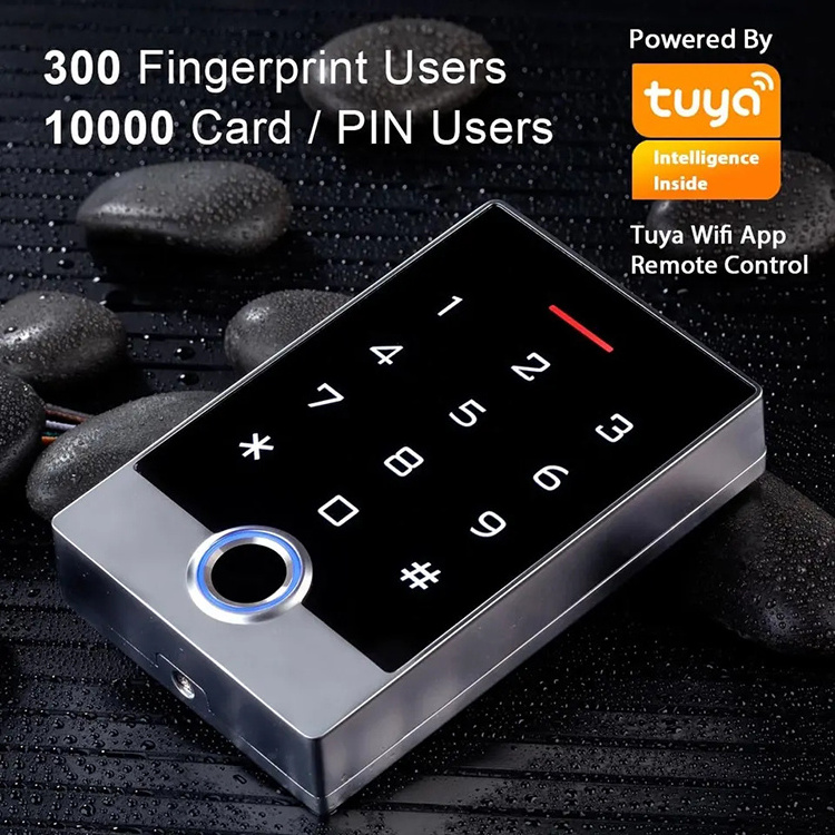 Waterproof Keypad Touch Screen Tuya APP WiFi IP68 Fingerprint Rfid Access Control Reader fingerprint biometric reader