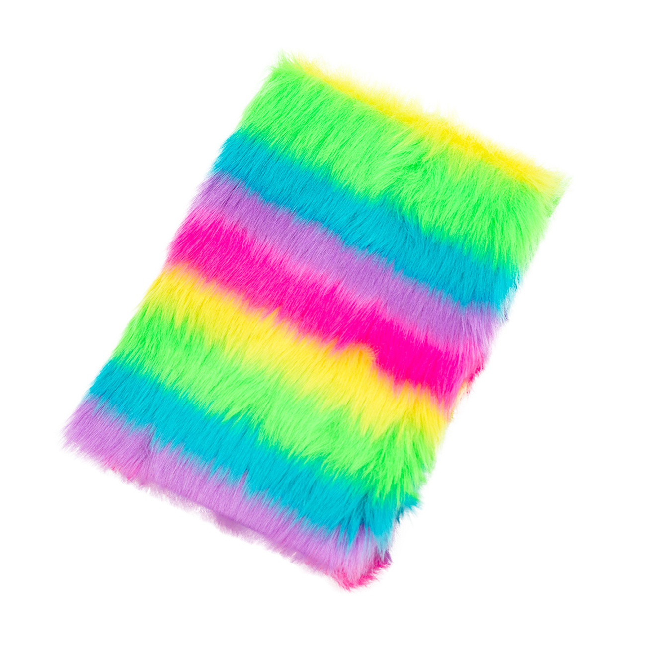 Custom Rainbow Color Plush Notebook Fluffy Notebook Set For Student Stationery