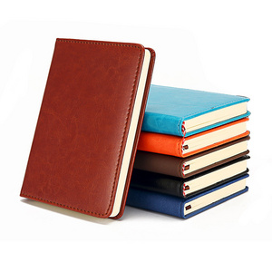 JH Wholesale Soft Leather Cover A6 Pocket Size Diary Notebook