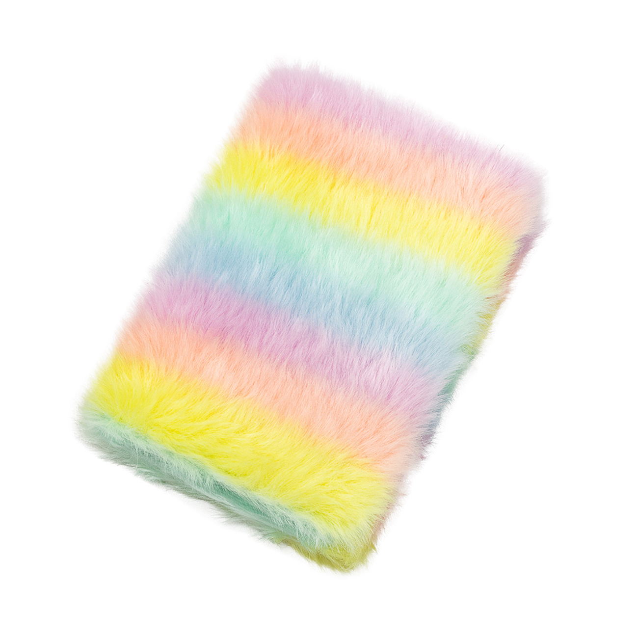 Custom Rainbow Color Plush Notebook Fluffy Notebook Set For Student Stationery