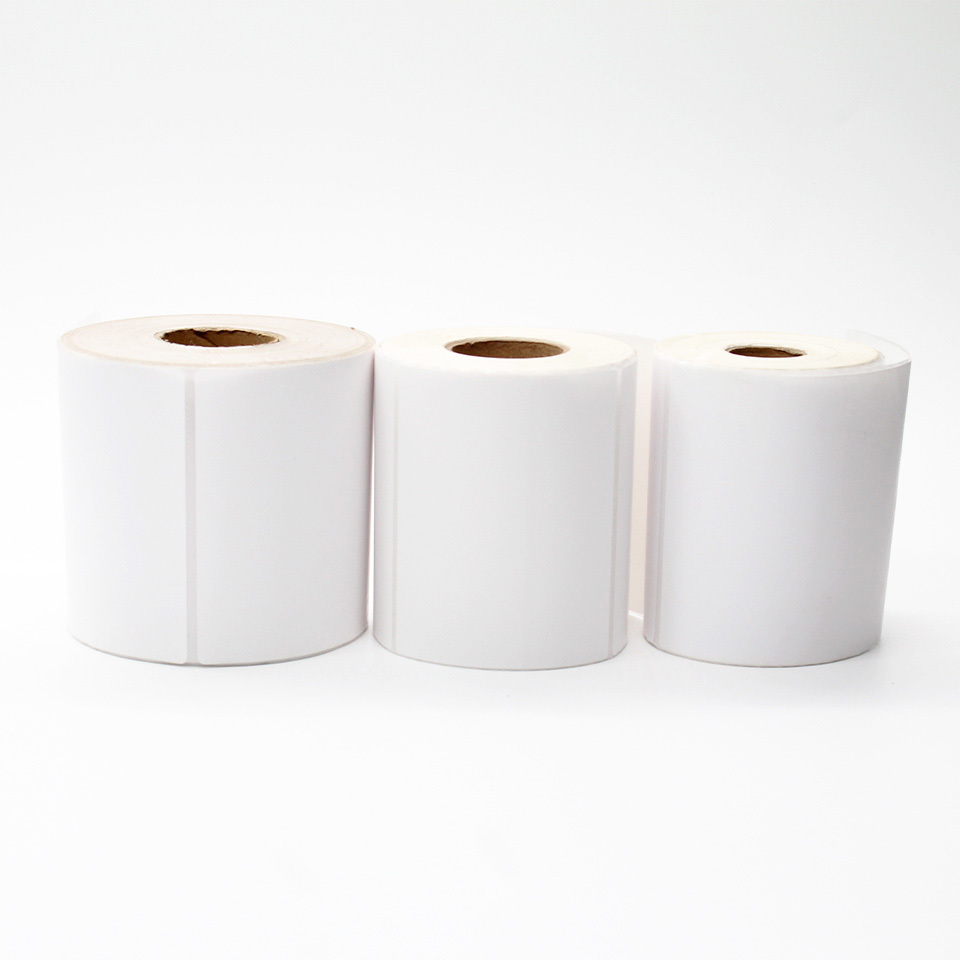 Best supply Gloss paper adhesive thermal transfer label printing 100x150mm 500pcs per roll for shipping label