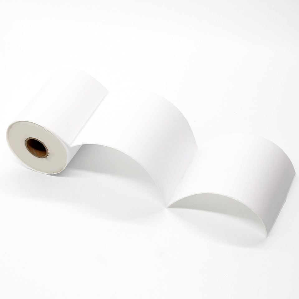 Best supply Gloss paper adhesive thermal transfer label printing 100x150mm 500pcs per roll for shipping label