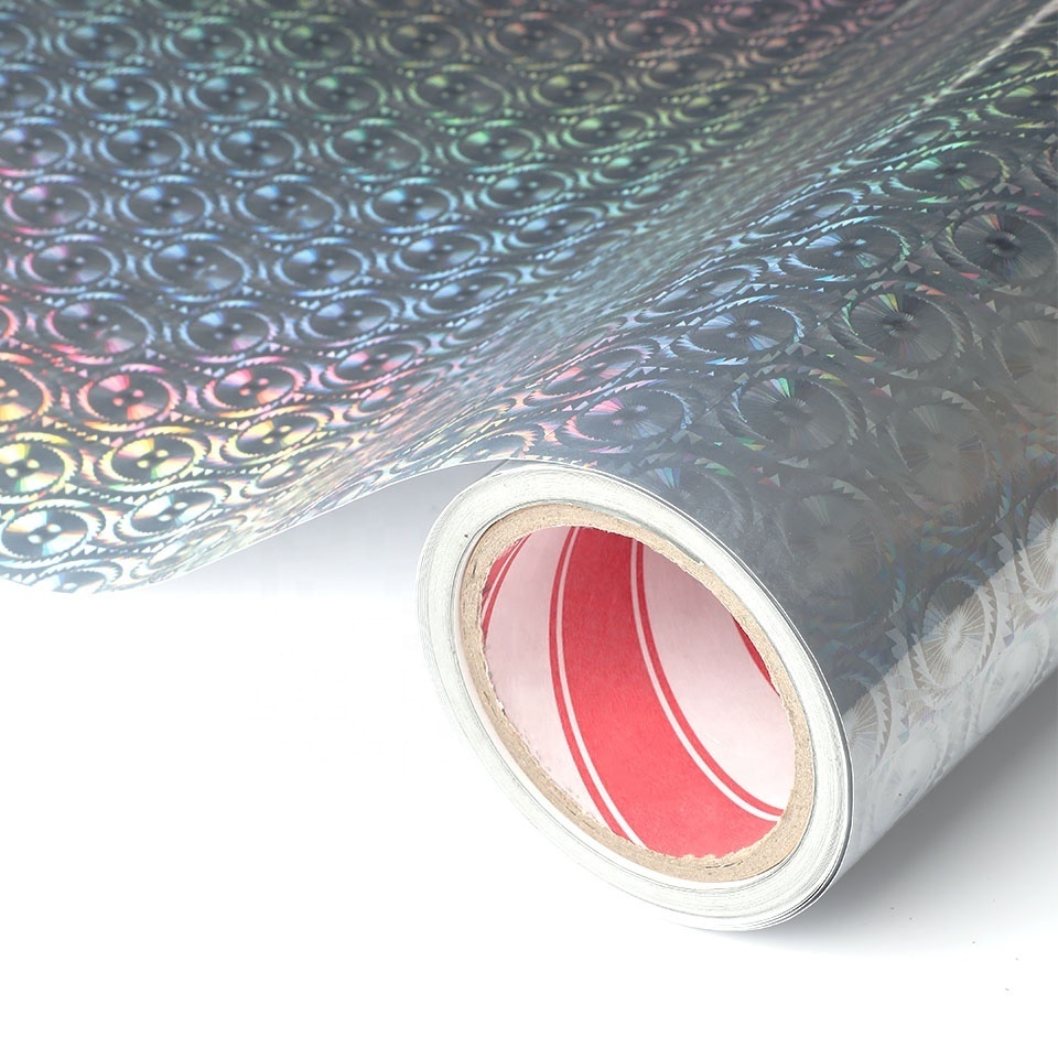 Self Adhesive PVC BOPP  PET metallized holographic wrapping  laser printing vinyl film