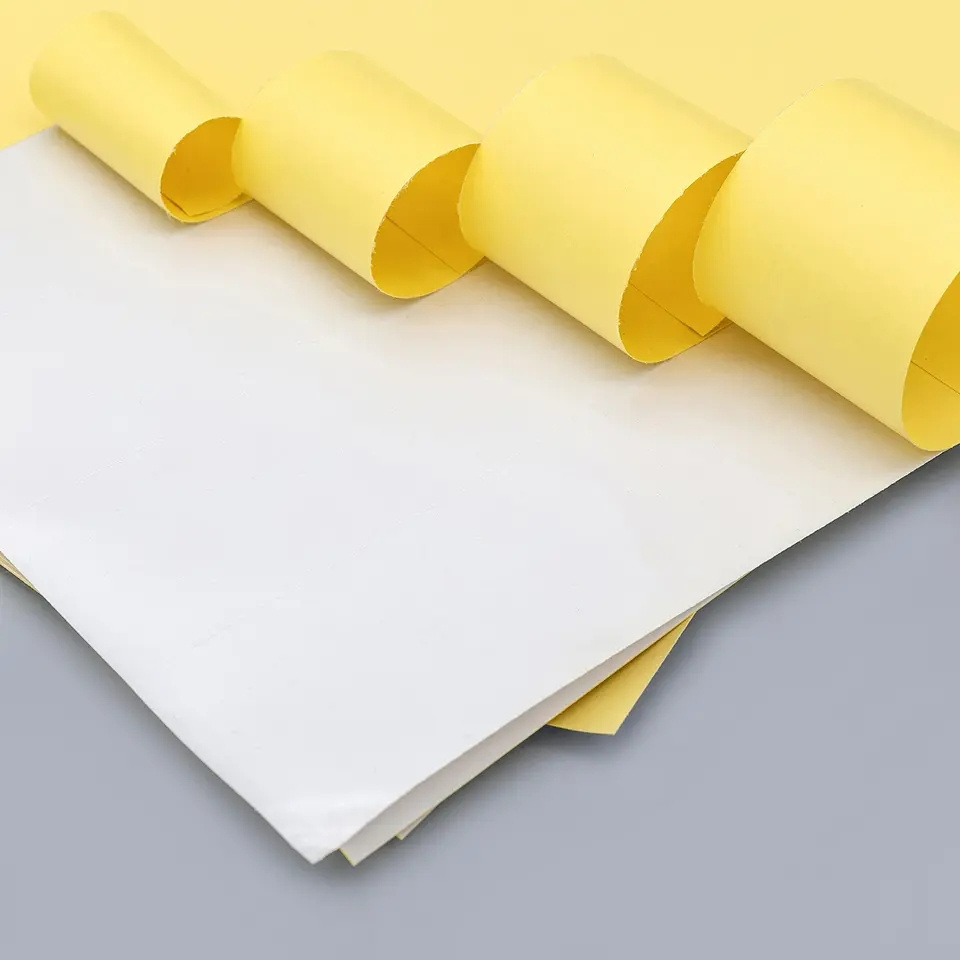 Cheap price cast coated adhesive paper back slit gloss paper self adhesive cast coated sticker