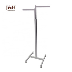 Clothes Store 2 Way Metal Bag Rack Hanging Clothes Display Racks Stand Retail Clothing Rack