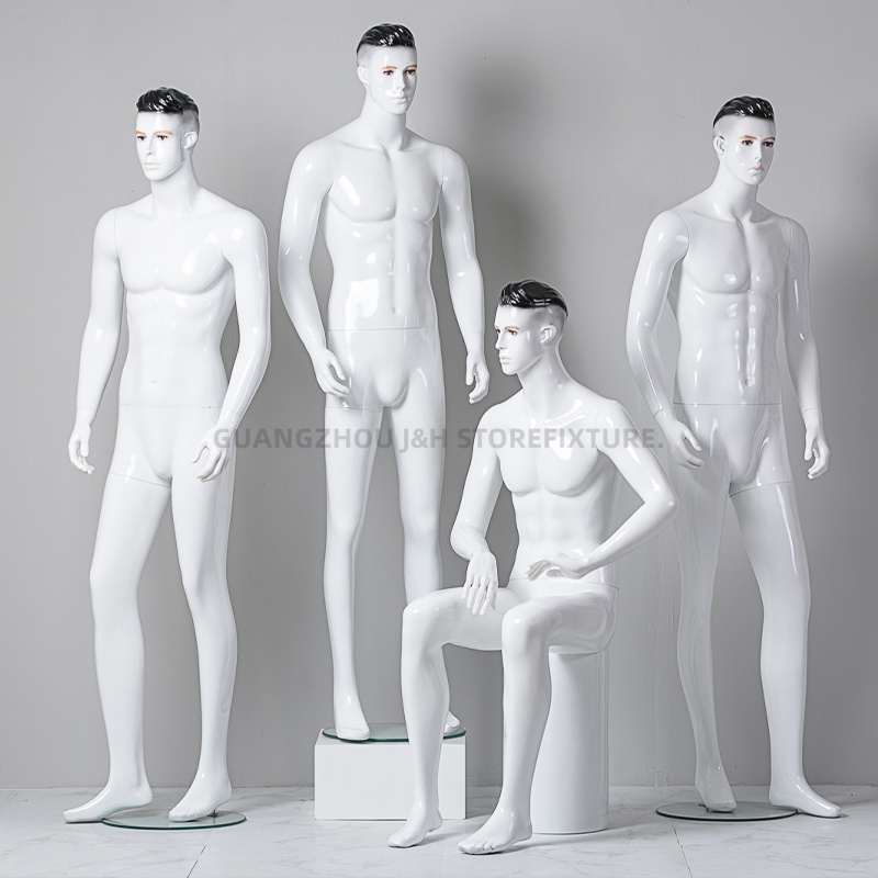 Factory Supply Men Mannequins Full-body With Hair Fiberglass Male Dress Form Mannequin For Clothes Store