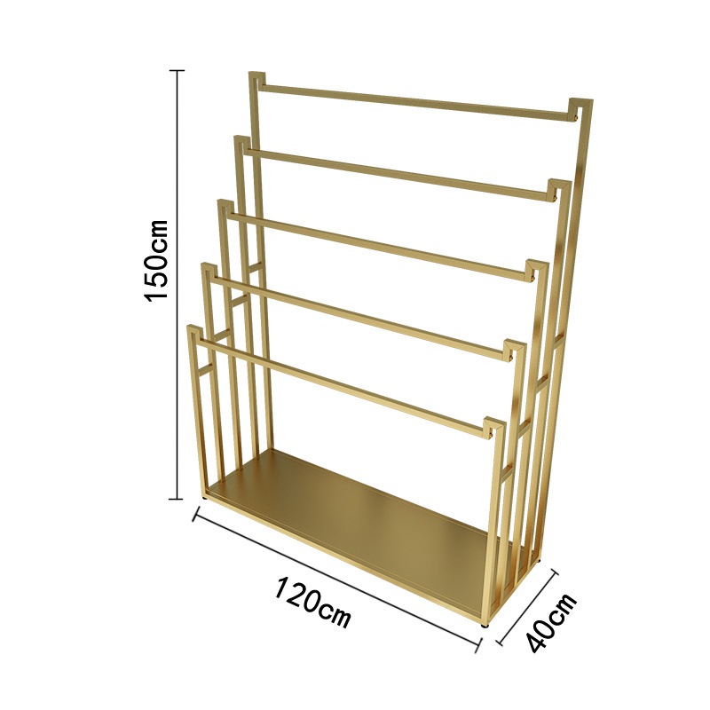 Custom cloth shop floor hanging fabric display racks / scarf display stand / curtain display rack