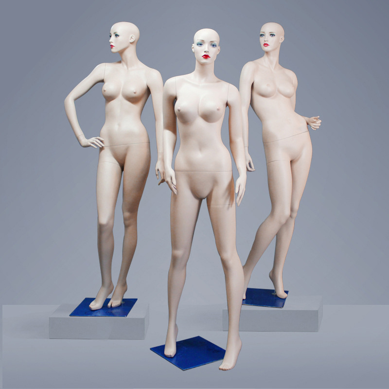 Hot sale window display realistic stand female mannequin with face high quality popular big breast female mannequin