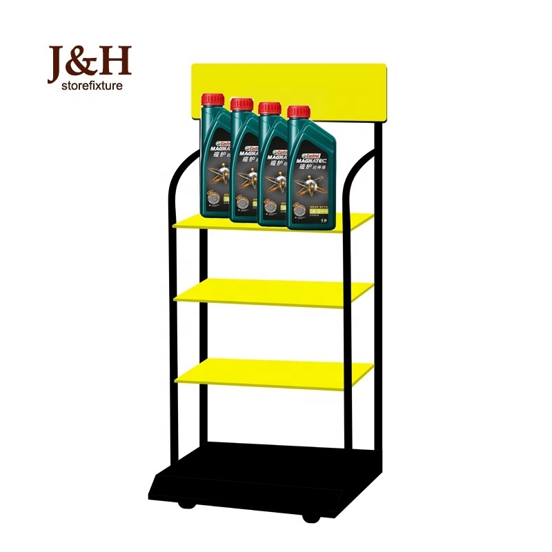 Metal Lubricant Display Rack Motor Engine Oil Display Stand Car Battery Display Rack