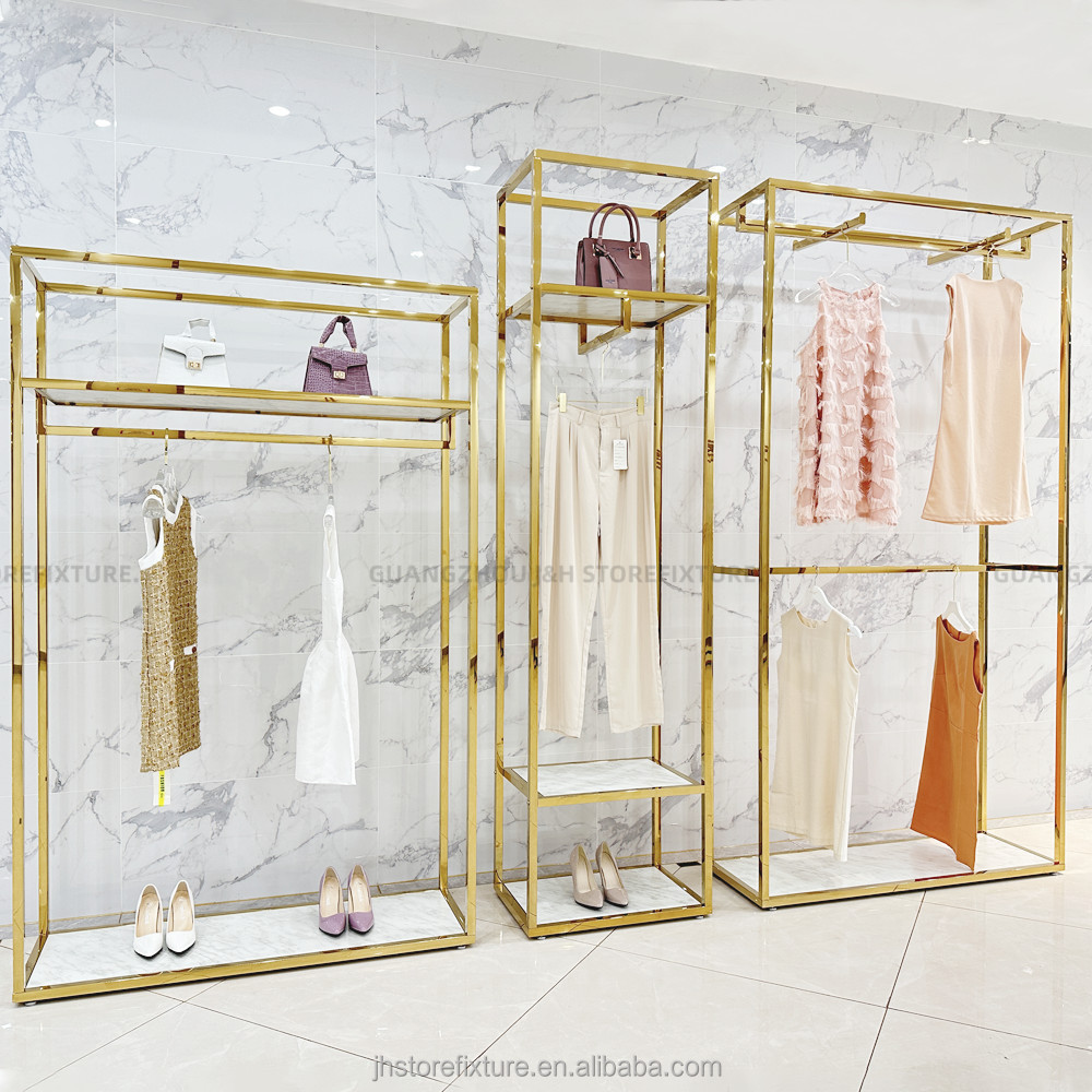 customized logo size clothing store stand retail pretty garment wedding dress display rack for boutique