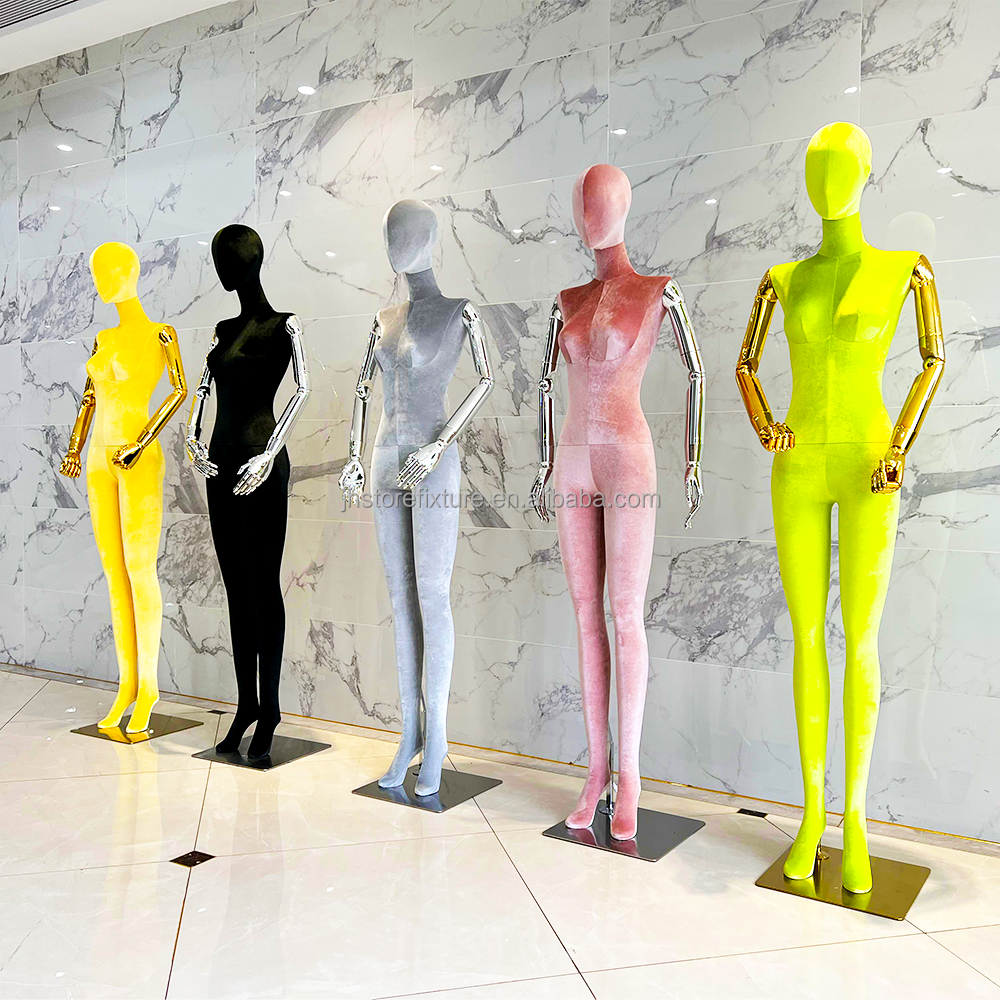 wholesale price high ending brazilian full body display adjustable arms female fabric covered dummy mannequins