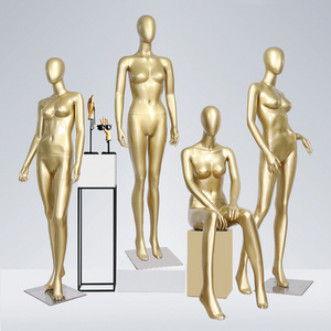 Gold black white model new type gold mannequin full body sexy manikin standing female mannequin for display