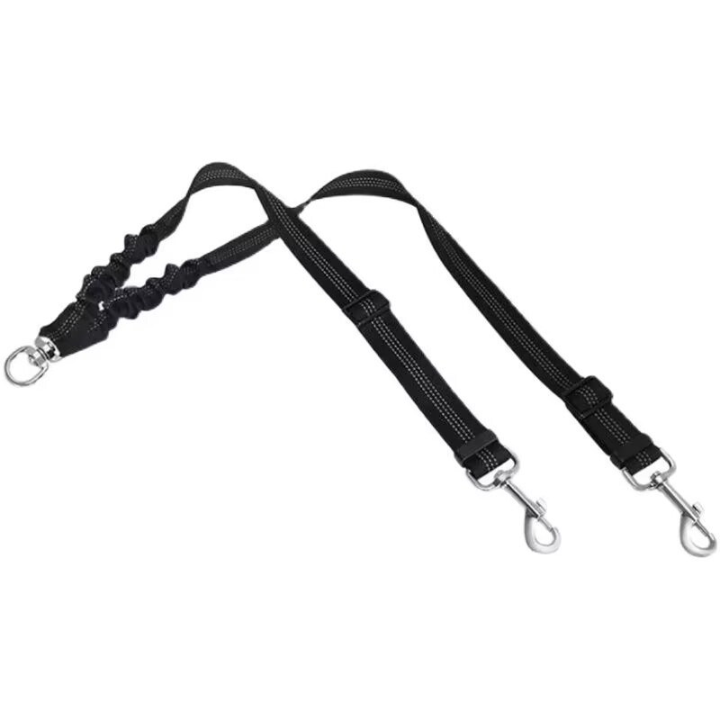 Explosion proof charging dog chain one to two multi dog elastic pet double head traction rope