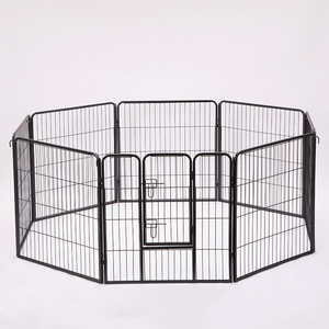 Iorn Metal 24"x30" 6-8 Panels black deluxe outdoor black tall pet dog pet playpen rabbit Puppy kennels fence