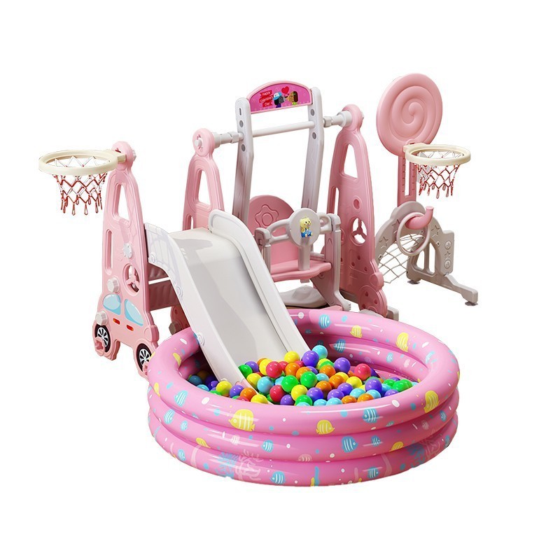 New cartoon children's slide swing high quality indoor and outdoor newborn baby park amusement park combination small slide swin