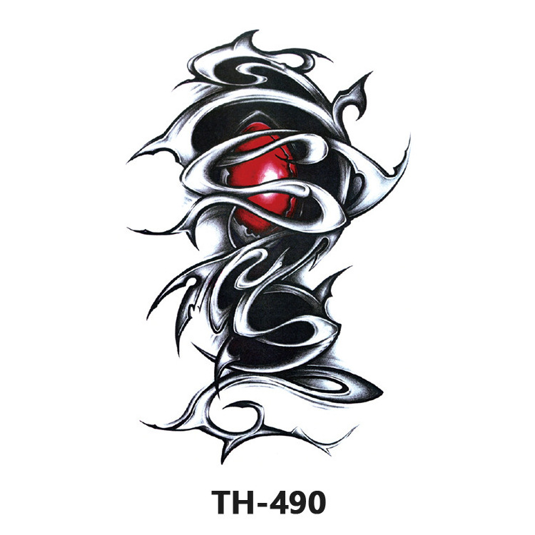 2021 NEW Waterproof Tribal Designs Tatoo Stickers Half Arm Tattoo Temporary for Body Art 4C Printing Tribal Men Woman Bag Custom