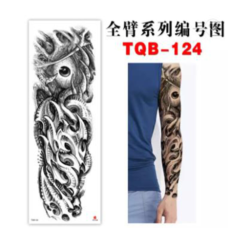 Wholesale custom full arm large skull waterproof temporary tattoo stickers for men and women half arm stickers tattoo