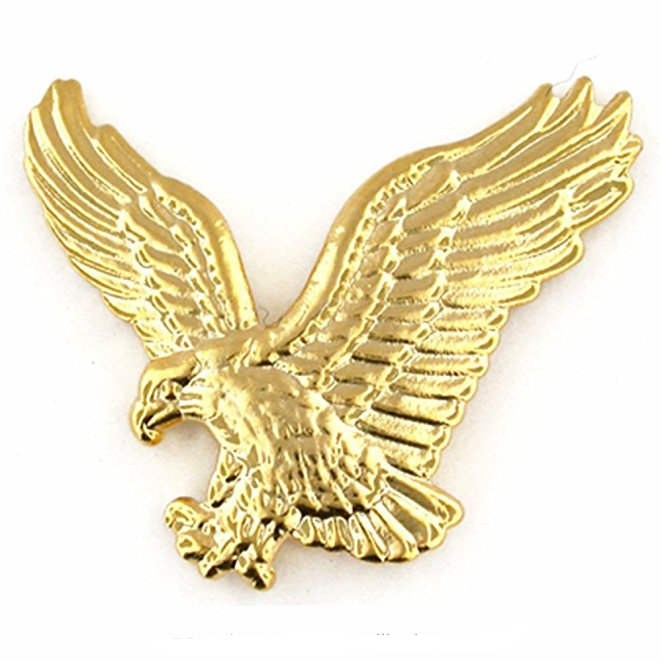 Metal Craft Factory Custom 3d Eagle Logo Die Casting High Quality Gold Lapel Pin Badge