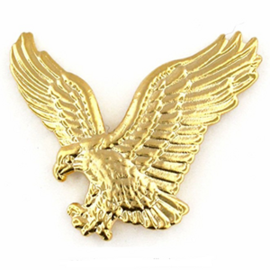 Metal Craft Factory Custom 3d Eagle Logo Die Casting High Quality Gold Lapel Pin Badge