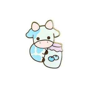 Lovely Cows Cattle With Flowers Farm Brooch Cute Cartoon Badge Lapel Pin High Quality Coat Custom Hard Enamel Pins Souvenir