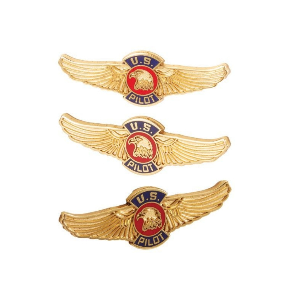 Custom logo metal 3d die cast casting aircraft lapel pin badge zinc alloy enamel saudi emirates airlines airbus wings pin