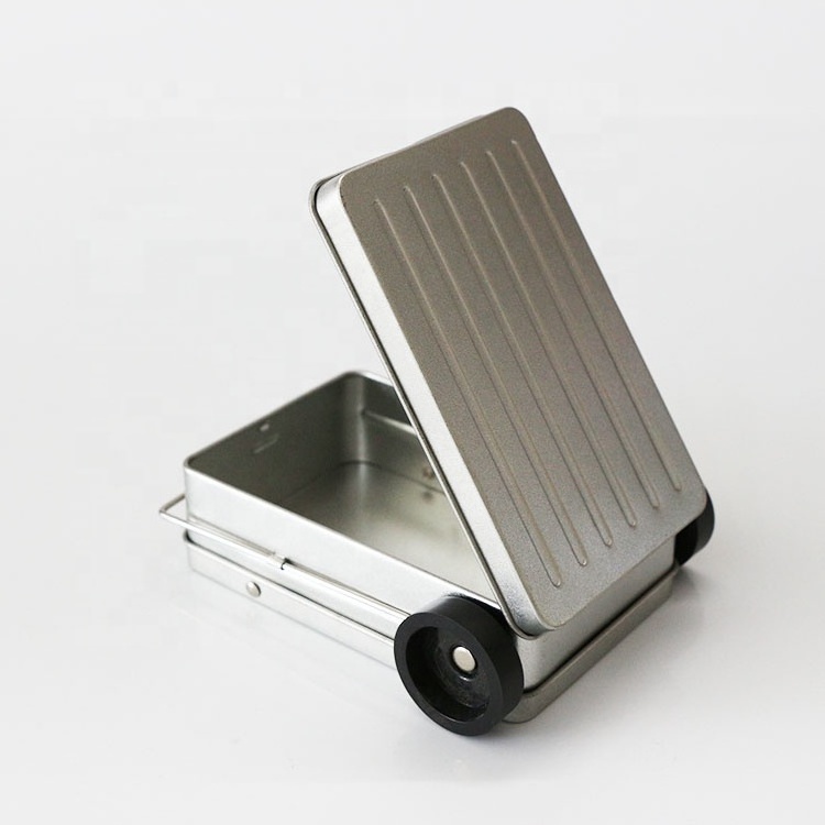 Wholesale creative mini metal toy tin suitcase for kids playing