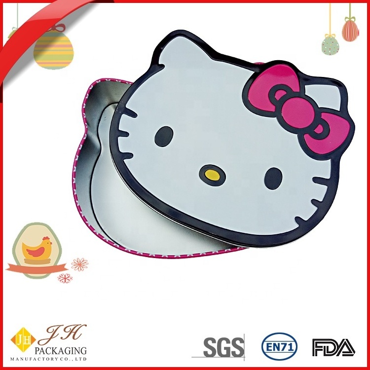 JH Lovely cat shape  kitty gift metal tin box