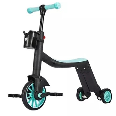 3 in 1 scooter trolley toy car foot pedal scooter balance car three in one with PU three 3 wheels