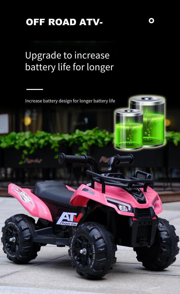 Hot Sale Fashion Off Road Four Wheeler Battery Power Ride On Toys Car Kids Mini Electric Atv