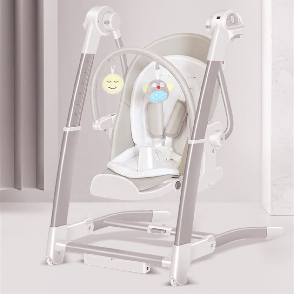 OEM Portable Food Table Highchair Electric Sitting Chair 3 in 1 Swing Rocking Dinning Baby Chairs for Baby Newborn