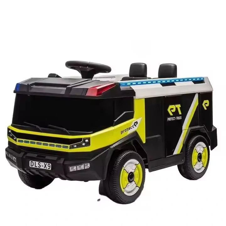 12V Fire Truck Two Seat Rechargeable Battery Baby Big Electric Ride on Toy Car with Remote