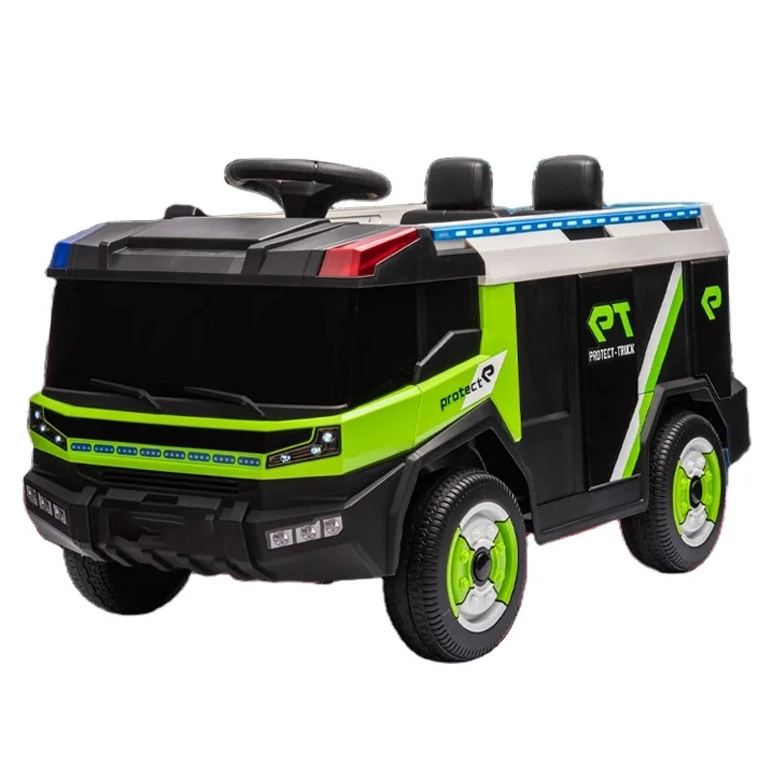 12V Fire Truck Two Seat Rechargeable Battery Baby Big Electric Ride on Toy Car with Remote